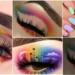 Collage Maquillaje en Tonos del Arcoiris