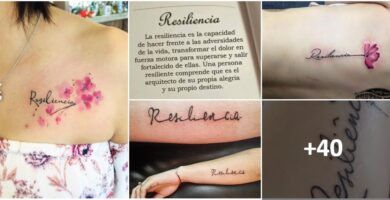 Tatuagens de colagem de resiliência