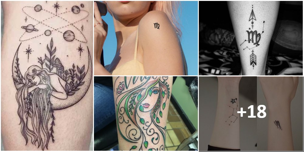 Jungfrau-Tattoos-Collage