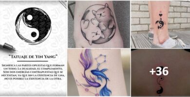 Colagem de tatuagens Yin Yang