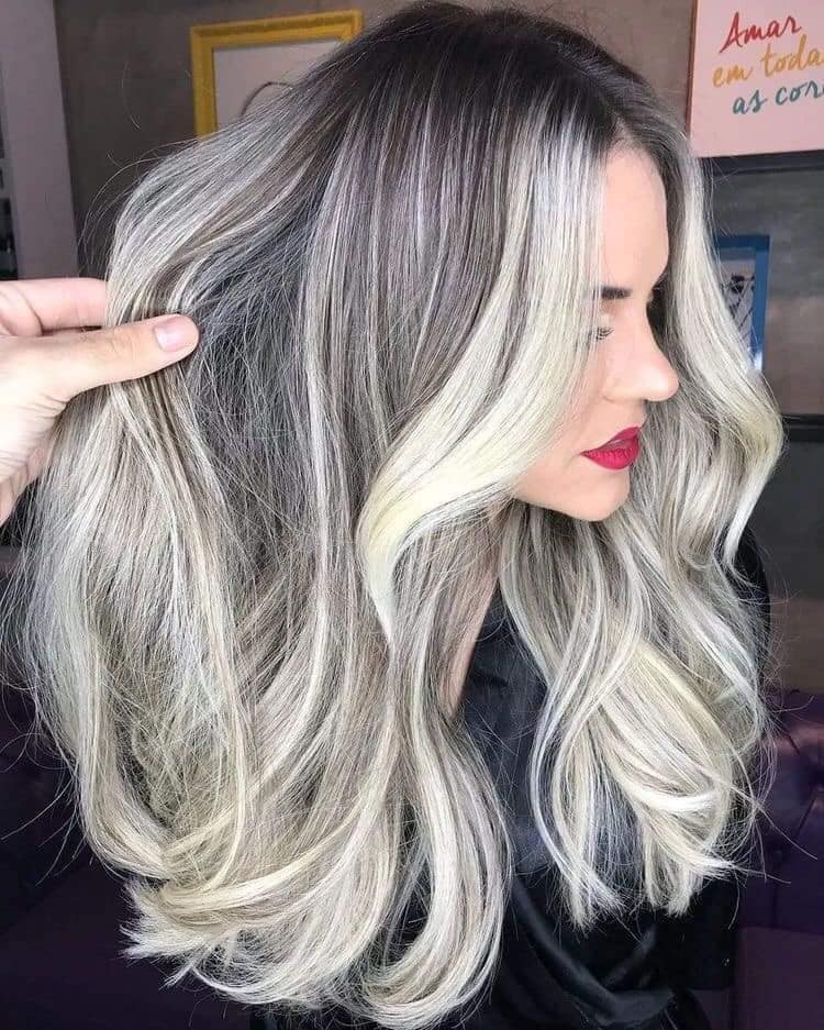 Cover your gray hair with beautiful silver or ash color white ash