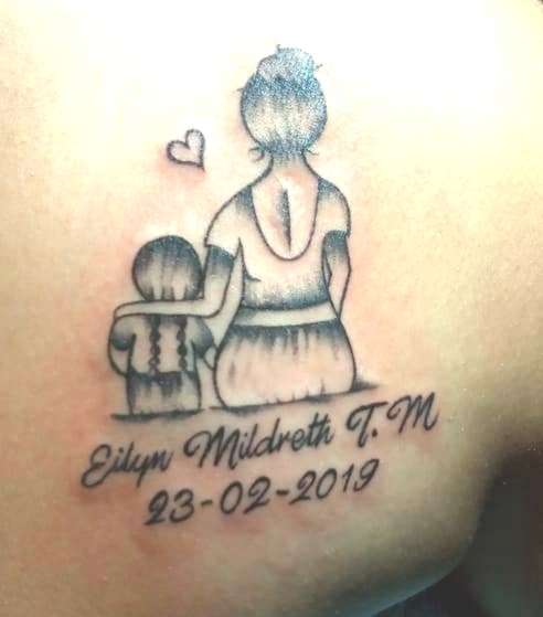 Eilyn Tattoos echte Tattoos mit Kindernamen