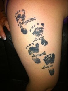 In Honor of our Four Feet Children with names Angelina Aracelli Aaron Alex