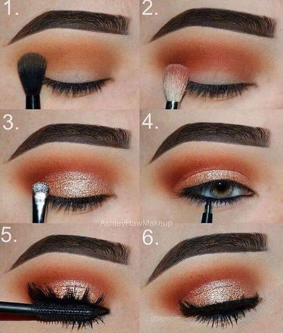 Makeup Ideas Step by Step Makeup Infographic of Very Shiny Golden Tones