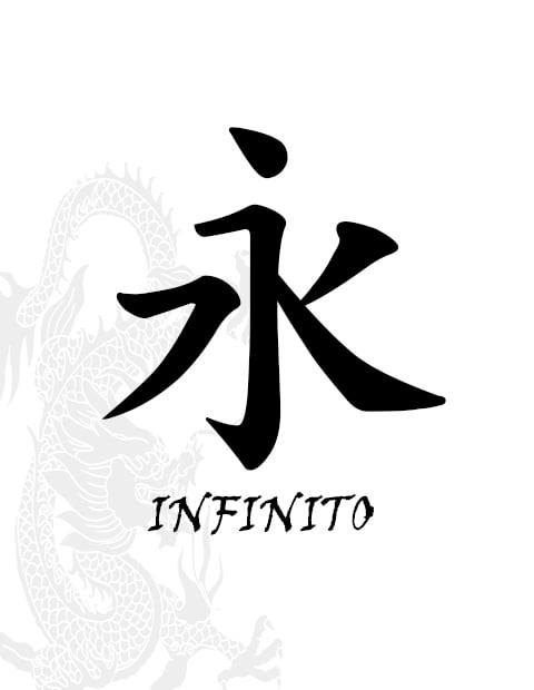 Simbolo giapponese Kanji dell'infinito