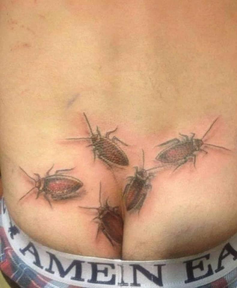 Tattoo Memes Tatuaggi bizzarri di scarafaggi