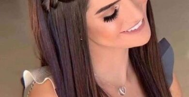 Peinados Mujer Trenzas trenzas desde la frente hacia atraz y pelo lacio castano