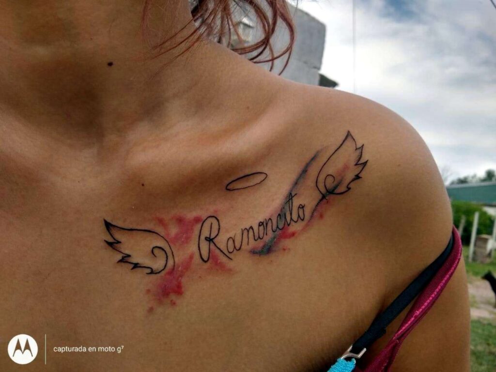 Ramoncito Tatuajes Tattoos Reales con Nombres de Hijos Angelito