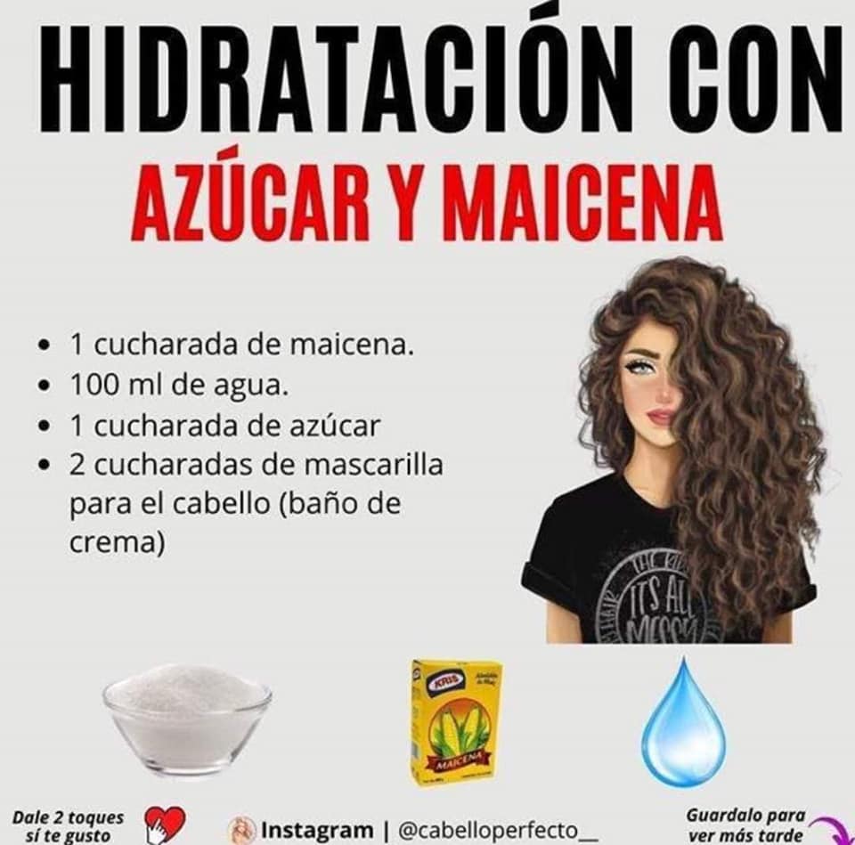 Remedios Caseros para Cabello Hidratacion con Azucar y Maicena