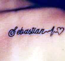 Sebastian Tattoos echte Tattoos mit Kindernamen