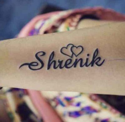 Tatouages de nom de Shrenik