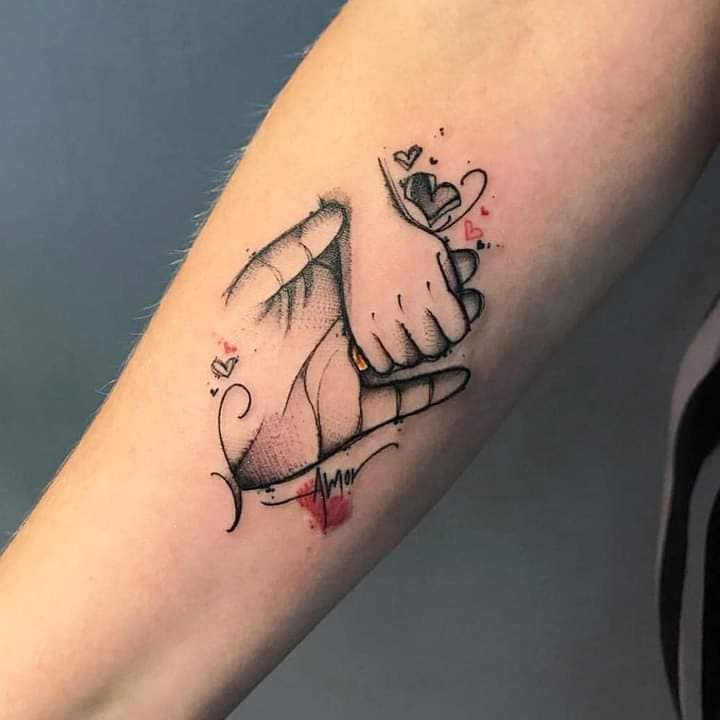 Tattoo for women cute little hands holding mother's hand