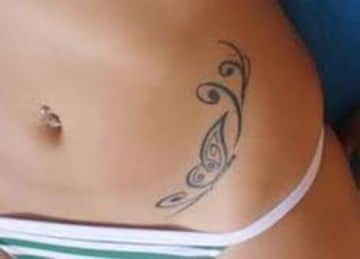 Tattoos Abdomen Belly Belly Belly small detail on the side