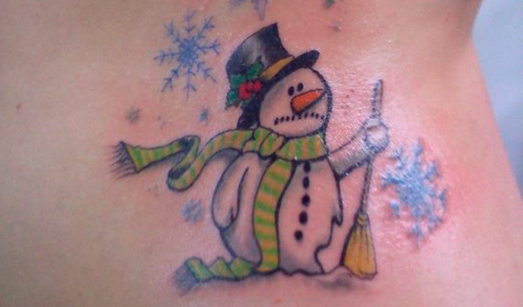 Christmas tattoos snowman 2