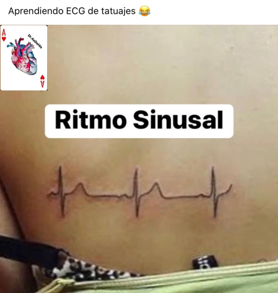 Sinusrhythmus-Elektrokardiogramm-Tattoos