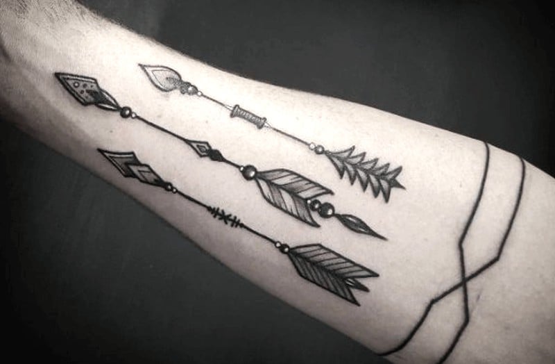 Tatuagens de flecha três flechas 21 4