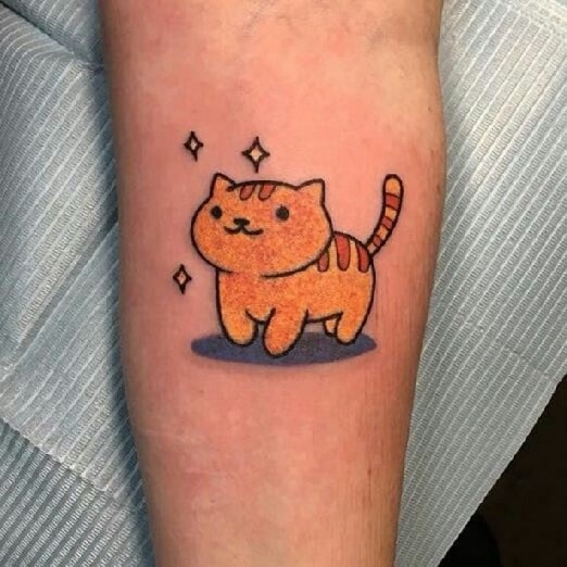 Tatuaggi di gattini Cuccioli arancioni Garfield Tipo 26