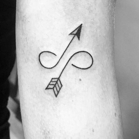 Tatuajes de Simbolo Malin Infinito Mas Flecha