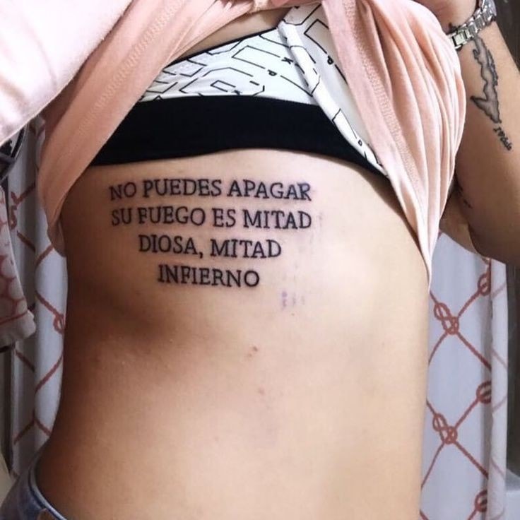 Phrase tattoos you can't put out her fire she's half goddess half hell