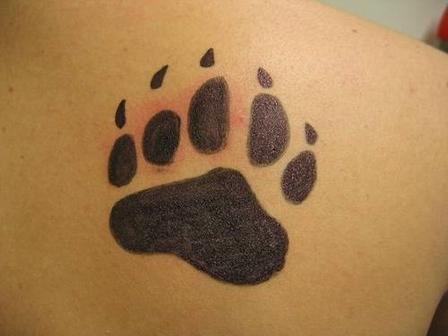 Pandabär-Tattoos, Pandabär-Fußabdruck