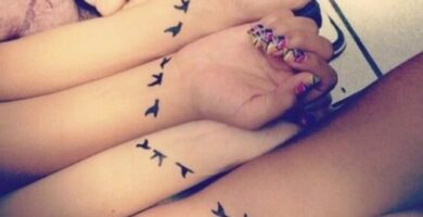 Tatuajes en Muneca para Amigas tres aves en cada muneca seis amigas