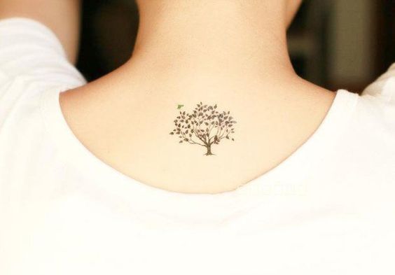 Tattoos on the Nape Neck Tree of Life