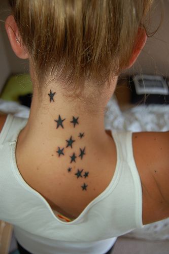 Tattoos on the Nape Neck Stars