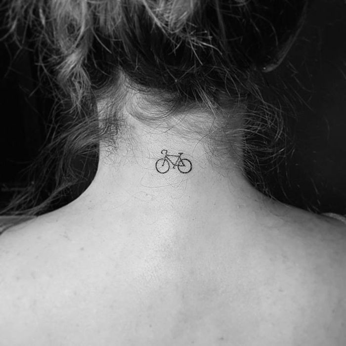 Tattoos on the Nape of the Neck Bicycle