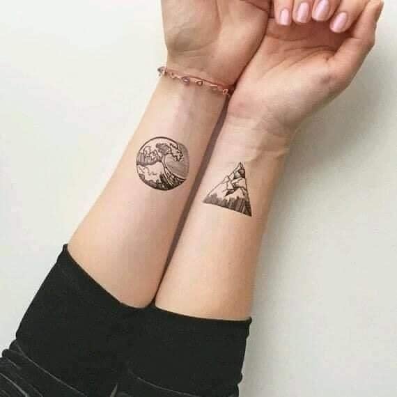 Tattoos für Freunde Montana und Meer