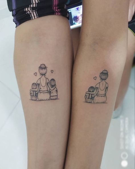 Tattoos für Mütter, Mamas, Unterarm, 3 Kinder