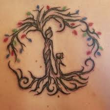 Tatuagens para mães mães árvore da vida mãe e filho