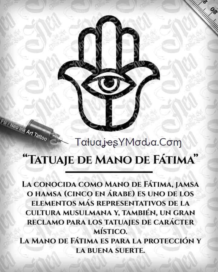 Tätowierungen und ihre Bedeutung Hand von Fatima