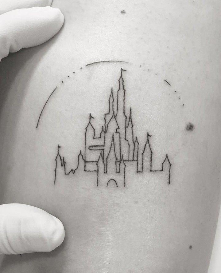 tatuaggio del castello disney